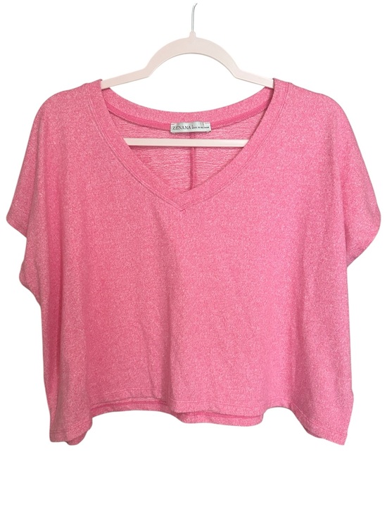 Zenana Outfitters Tops - Zenana Pink Crop Top (L)